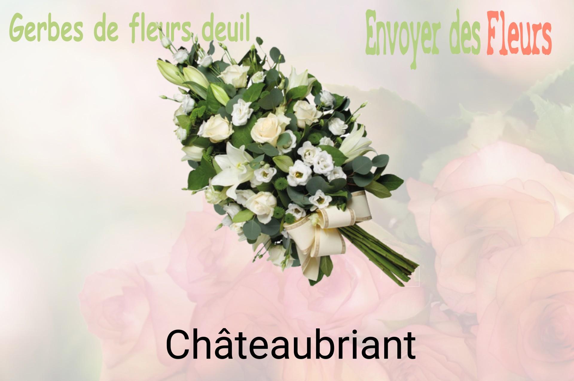 Gerbe de fleurs de deuil livrée à Châteaubriant